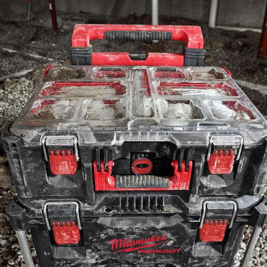 Milwaukee Packout Tool Compartment Organiser Adjustable Black 50.7x38.6x17cm