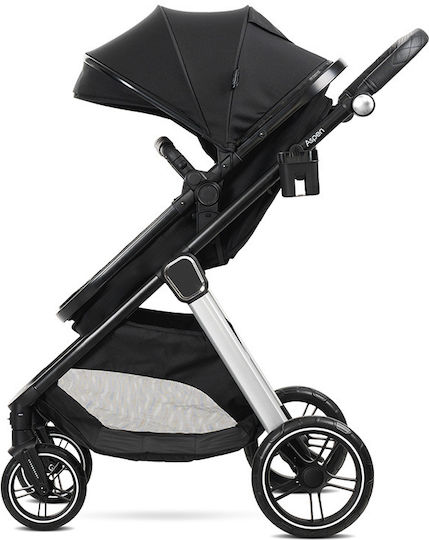 Lorelli Aspen Adjustable 2 in 1 Baby Stroller Suitable for Newborn Black