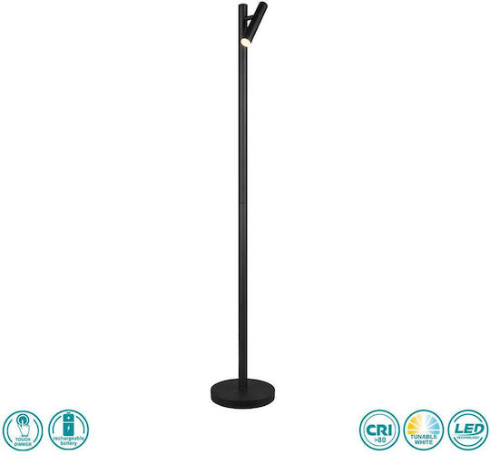 Trio Lighting Gomez LED Floor Lamp H130xW22cm. with Cool White Light 300lm Black