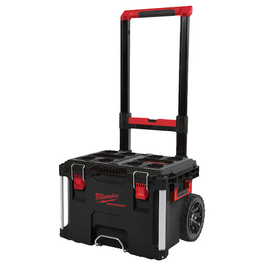 Milwaukee Cu roți Plastic Căruță 3 Secțiuni cu Geantă de scule L56xA41xÎ88cm PackOut