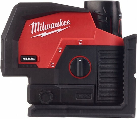 Milwaukee M12 Cllp301c Αυτορυθμιζόμενο Γραμμικό Αλφάδι Laser Πράσινης Δέσμης 12V με Εύρος Εργασίας 38m