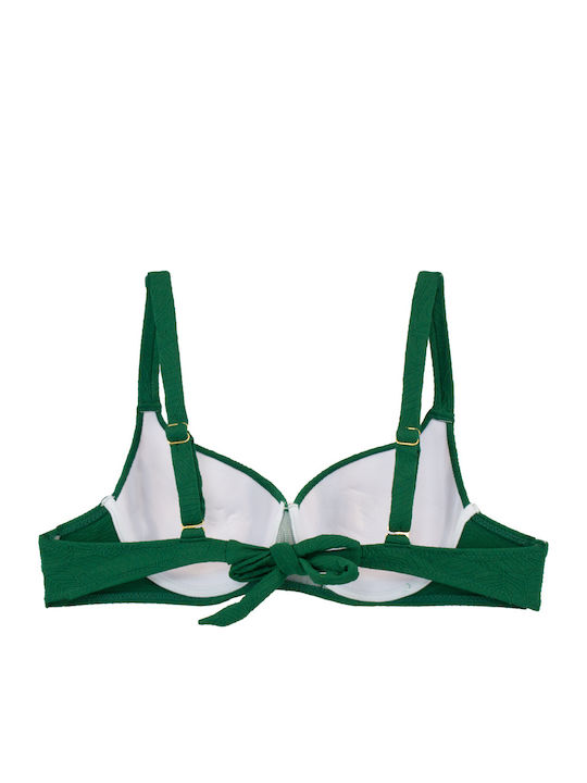 Plus Size Γυναικείο Ανάγλυφο Μαγιό Bikini Μπανέλα Πράσινο