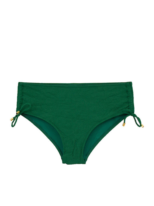Plus Size Γυναικείο Ανάγλυφο Μαγιό Bikini Μπανέλα Πράσινο