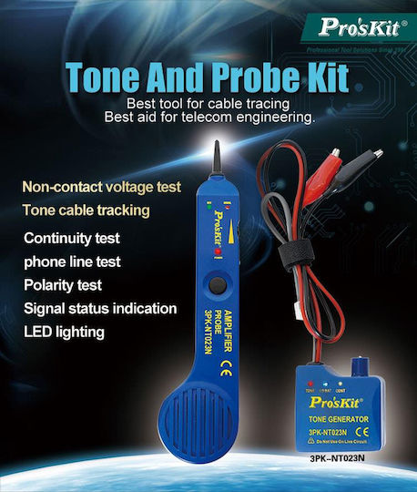 Proskit 3PK-NT023 Tester Καλωδίων Ρεύματος RJ11