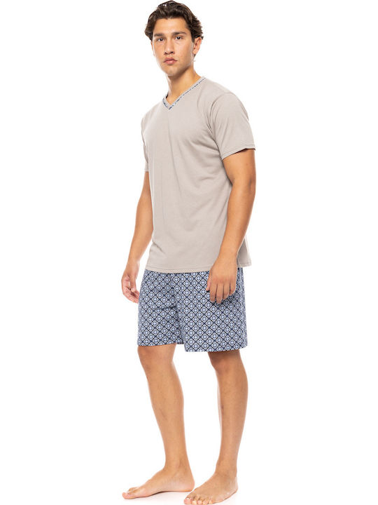 Ulisse Καλοκαιρινή Ανδρική Πιτζάμα Navy, Sand