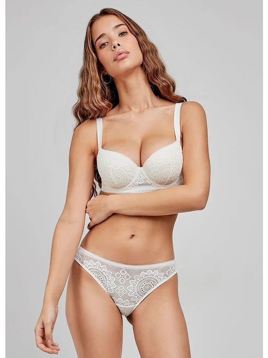 Balconette Balconette Bra with Light Padding Underwire White
