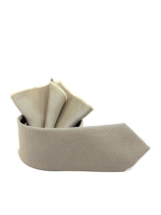 Legend Accessories Herren Krawatten Set Gedruckt in Beige Farbe