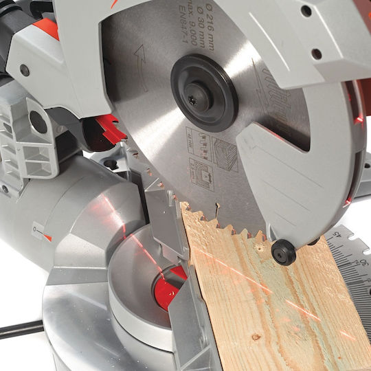 Milwaukee M18 SMS216-0 Battery Miter Saw Sliding with Laser Cutting Guide and 216mm Disc Diameter Solo