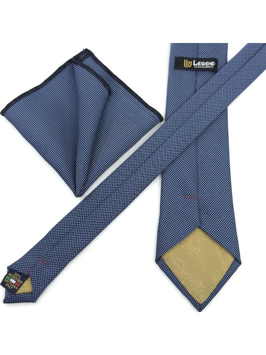 Legend Accessories Herren Krawatten Set Gedruckt in Blau Farbe