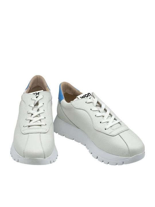 Damen Sneakers Άσπρο Με Γαλάζιο