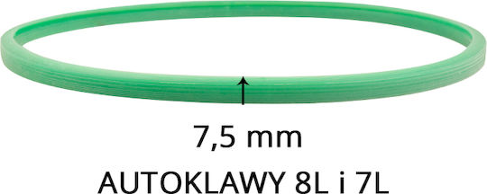 Activeshop Friseurbedarf Silikondichtung für Autoklaven Wachs 7l und 8l grün 7,5 mm Green 106638