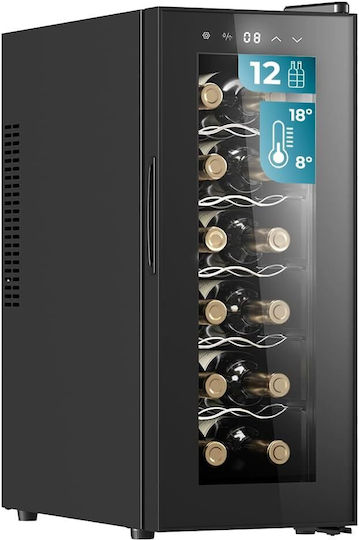 Cecotec Bolero Grandsommelier 1250 Coolcrystal Συντηρητής Κρασιών 12 Φιαλών