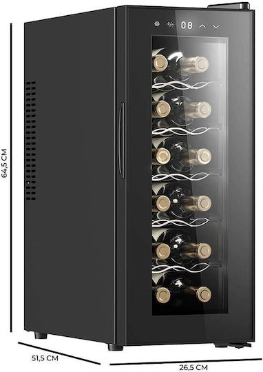 Cecotec Bolero Grandsommelier 1250 Coolcrystal Συντηρητής Κρασιών 12 Φιαλών