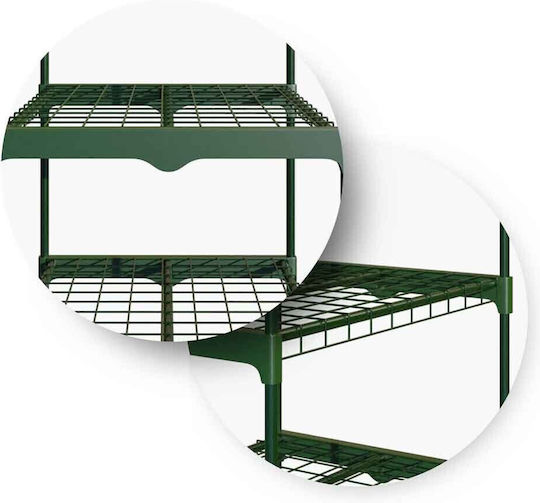 Plonos 4921 Greenhouse House Type with Metal Frame and Shelves 0.69x0.49x1.25m