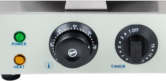 Double Round Teflon Waffle Maker 18.5cm Diameter