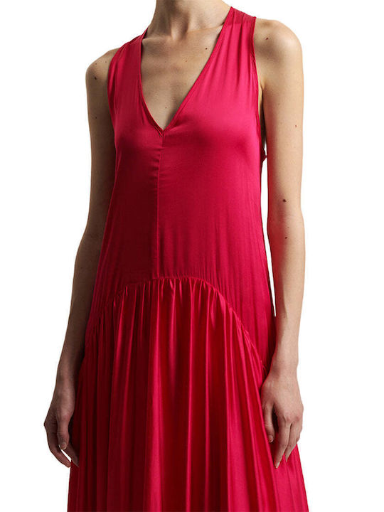 Summer Maxi Evening Dress Fuchsia