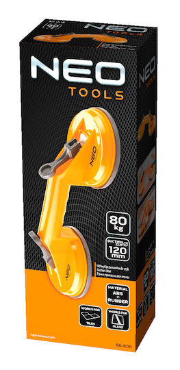 Neo Tools Dublu Ventuză Plastic Diametru 120mm cu Capacitate de Prindere 80kg