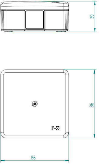Elektro Plast Junction Boxes 6-wyl.n/t Mz Ep-lux 5x2.5 mm 2 IP55 Cartridge IP55 Brown RAL 8028 0226-61