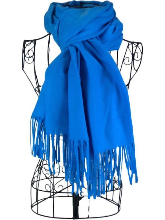 Azure Blue Cashmere Scarf