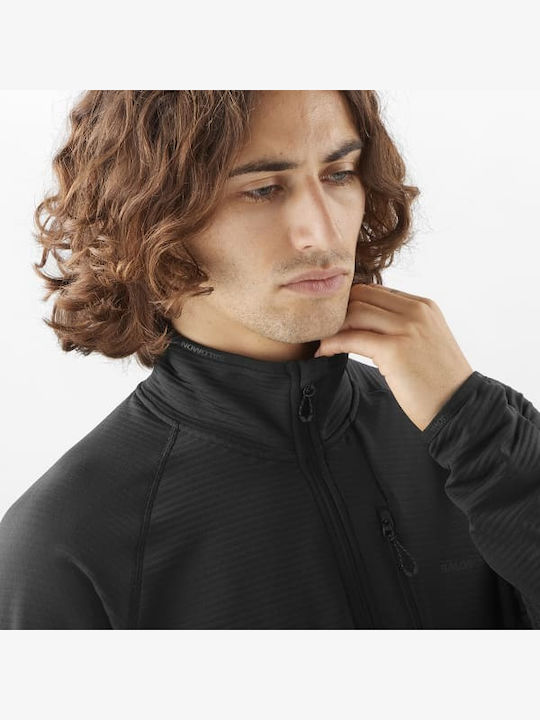Herren Fleecejacke Deep Black