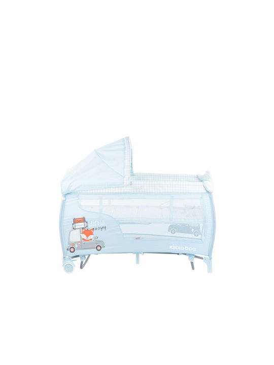 Kikka Boo Dolce Sonno Plus Παρκοκρέβατο 2 Επιπέδων με Αλλαξιέρα & Στρώμα Μπλε 128.5x66.5cm