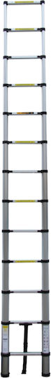 Prostep Teleskopische Leiter Aluminium 13 Stufen mit maximaler Höhe 3.8m