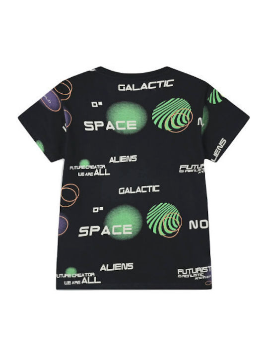 Kids' T-shirt Black Futuristic