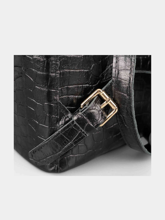 De piele Geantă de damă Rucsac Neagră