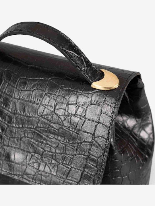 De piele Geantă de damă Rucsac Neagră