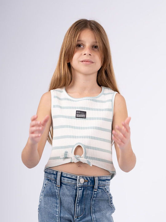 Παιδικό Crop Top Αμάνικο Πράσινο
