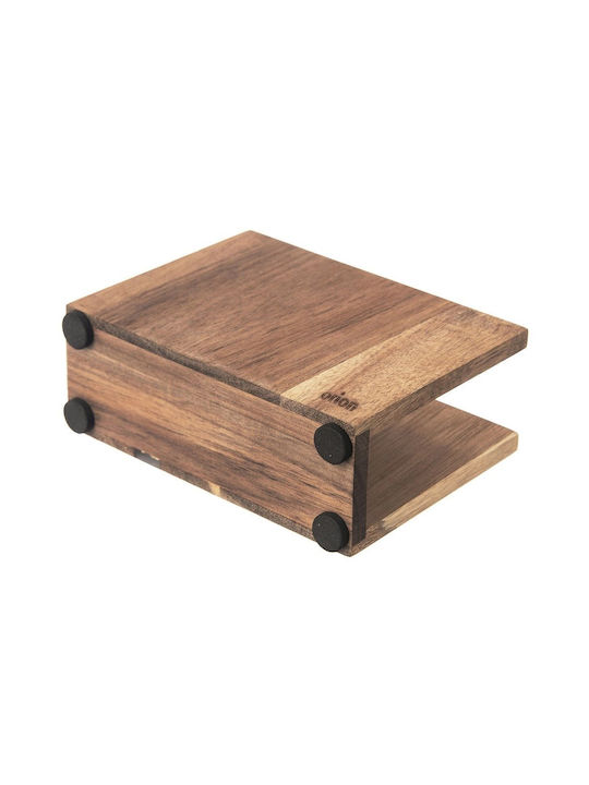 Orion Χαρτοπετσετοθήκη Ξύλινη Καφέ 12x8.5x8.5cm