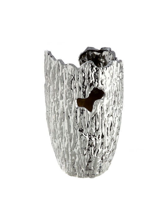 ArteLibre Decorative Vase Silver 14x14x22cm