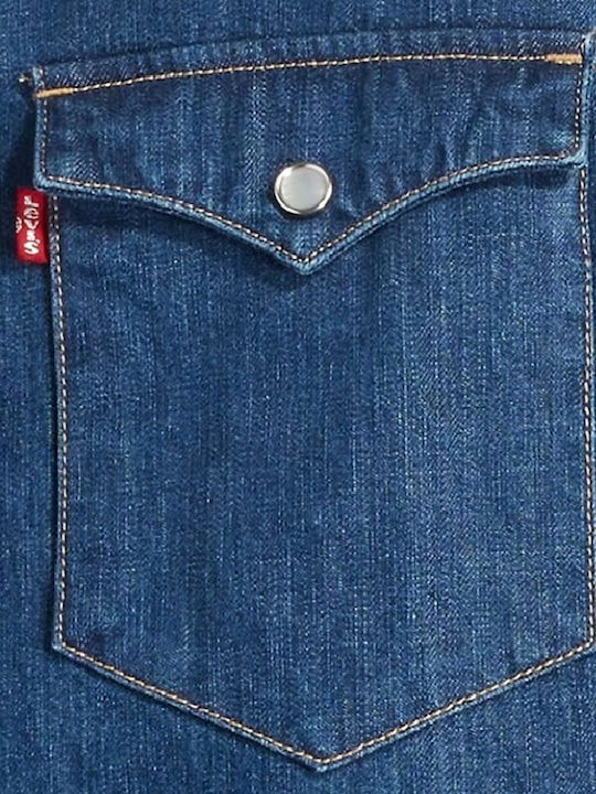 Barstow Western Standard Langärmlig Jeans Hemd Dark Blue