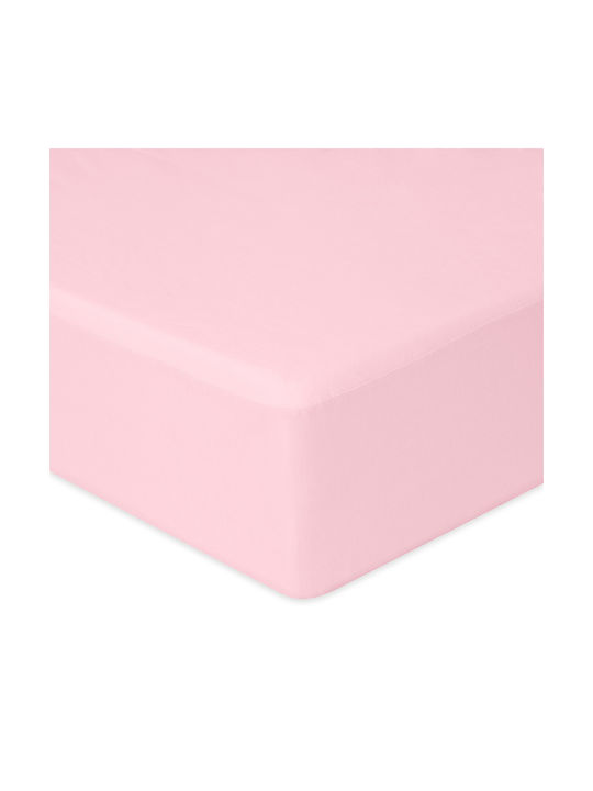 Matex Baby Bettlaken Für Krippe Flanell Angepasst Rosa 80x160cm