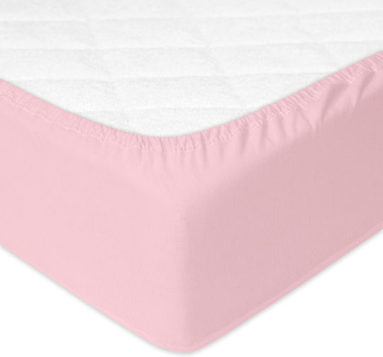 Matex Baby Bettlaken Für Krippe Flanell Angepasst Rosa 80x160cm
