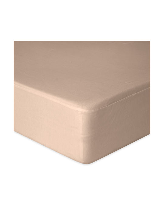 Matex Baby Sheet Crib Flannel Fitted Beige 60x120cm