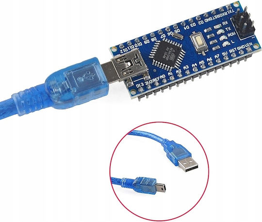 Μονάδα Nano 3.0 Atmega328 Ch340 Συμβατή Arduino