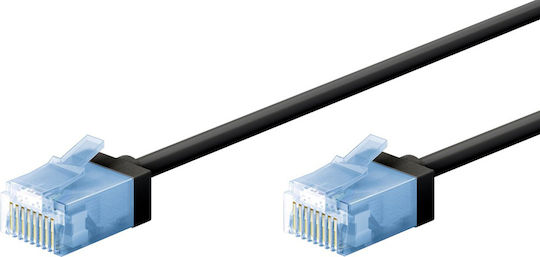 Goobay U/UTP Kat.6a Ethernet Netzwerkkabel 2m Schwarzes
