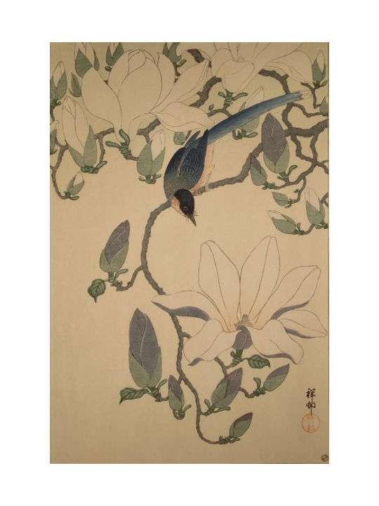 Greutate de hârtie Parastone Ohara Koson "Coțofana Magnolia"
