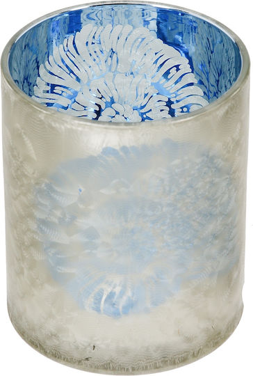 ArteLibre Laterne Glas Blau 10x10x13cm 1Stück