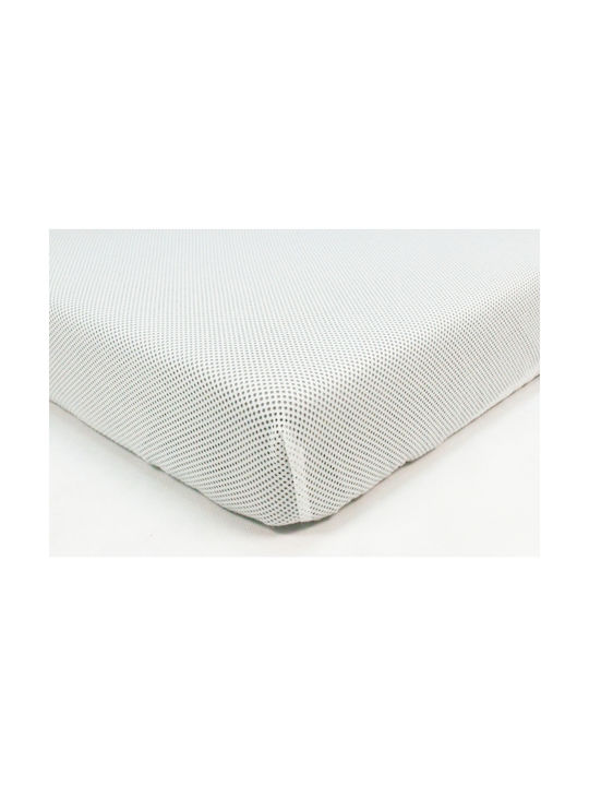 Matex Бебешки Чаршаф За Количка Памук с ластик Бял 70x140бр