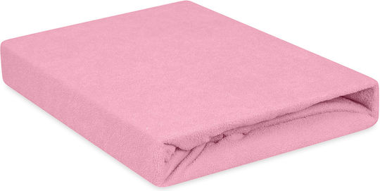 Matex Бебешки Чаршаф За Количка Памук с ластик Розов 60x120бр