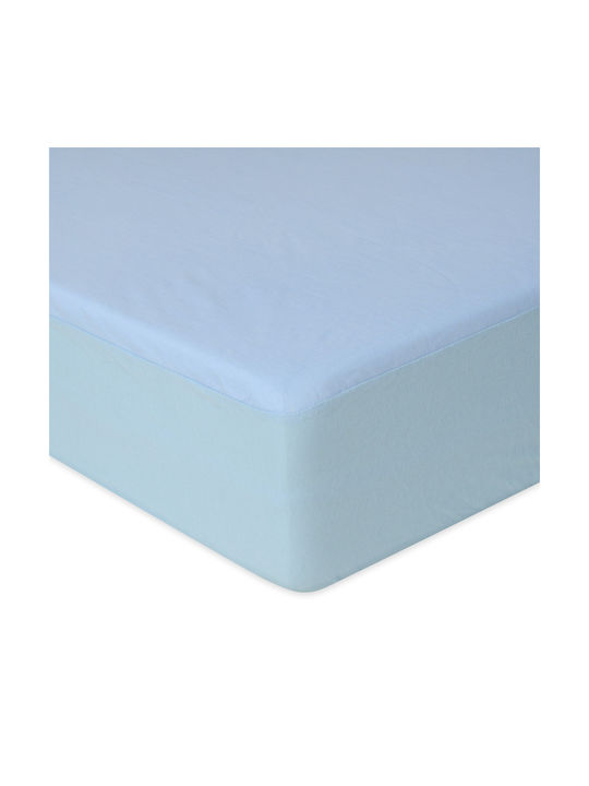 Matex Baby Sheet Crib Flannel Fitted Light Blue 80x160cm