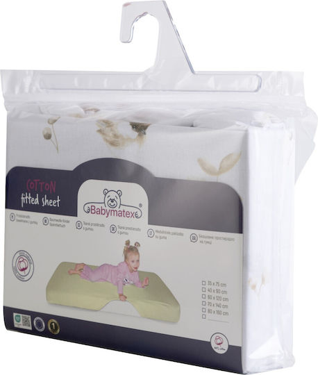 Matex Baby Sheet Crib Cotton Fitted White 70x140cm