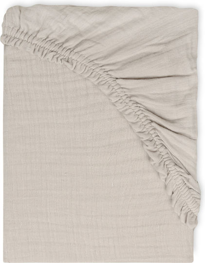 Matex Baby Sheet Crib Cotton Fitted Beige 58x110cm