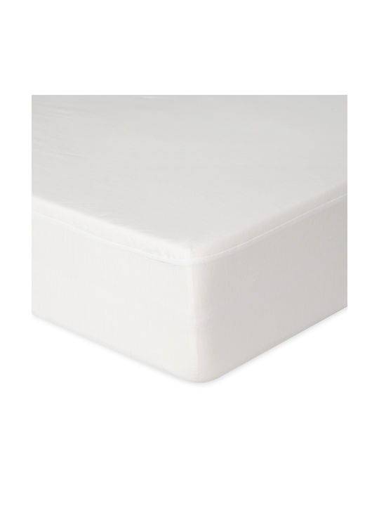 Matex Бебешки Чаршаф За Количка Фланела с ластик Бял 60x120бр