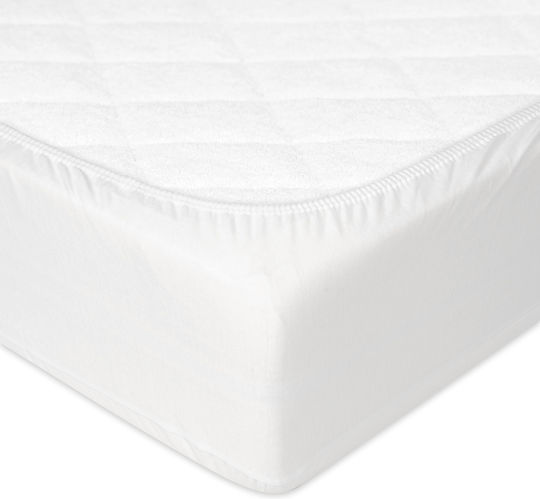 Matex Baby Sheet Crib Flannel Fitted White 60x120cm
