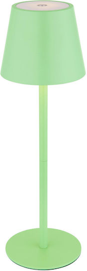 Globo Lighting Metal Table Lamp with Green Shade and Base