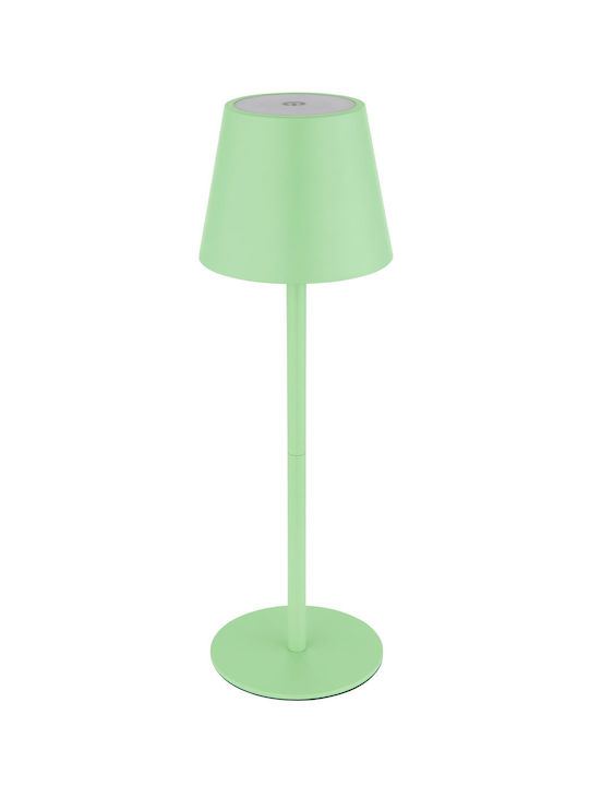 Globo Lighting Table Lamp with Green Shade and Base