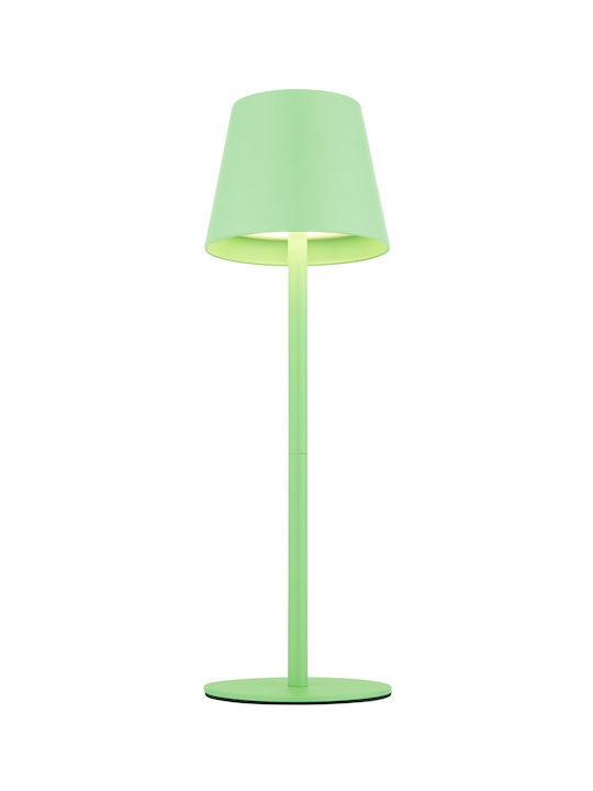 Globo Lighting Table Lamp with Green Shade and Base